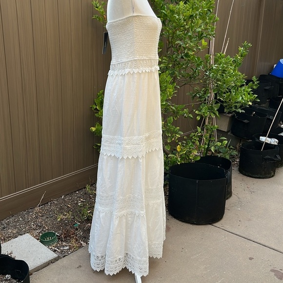 Lulus Mediterranean Moments White Lace Strapless Tiered Maxi Dress  XL  … - Picture 12 of 16